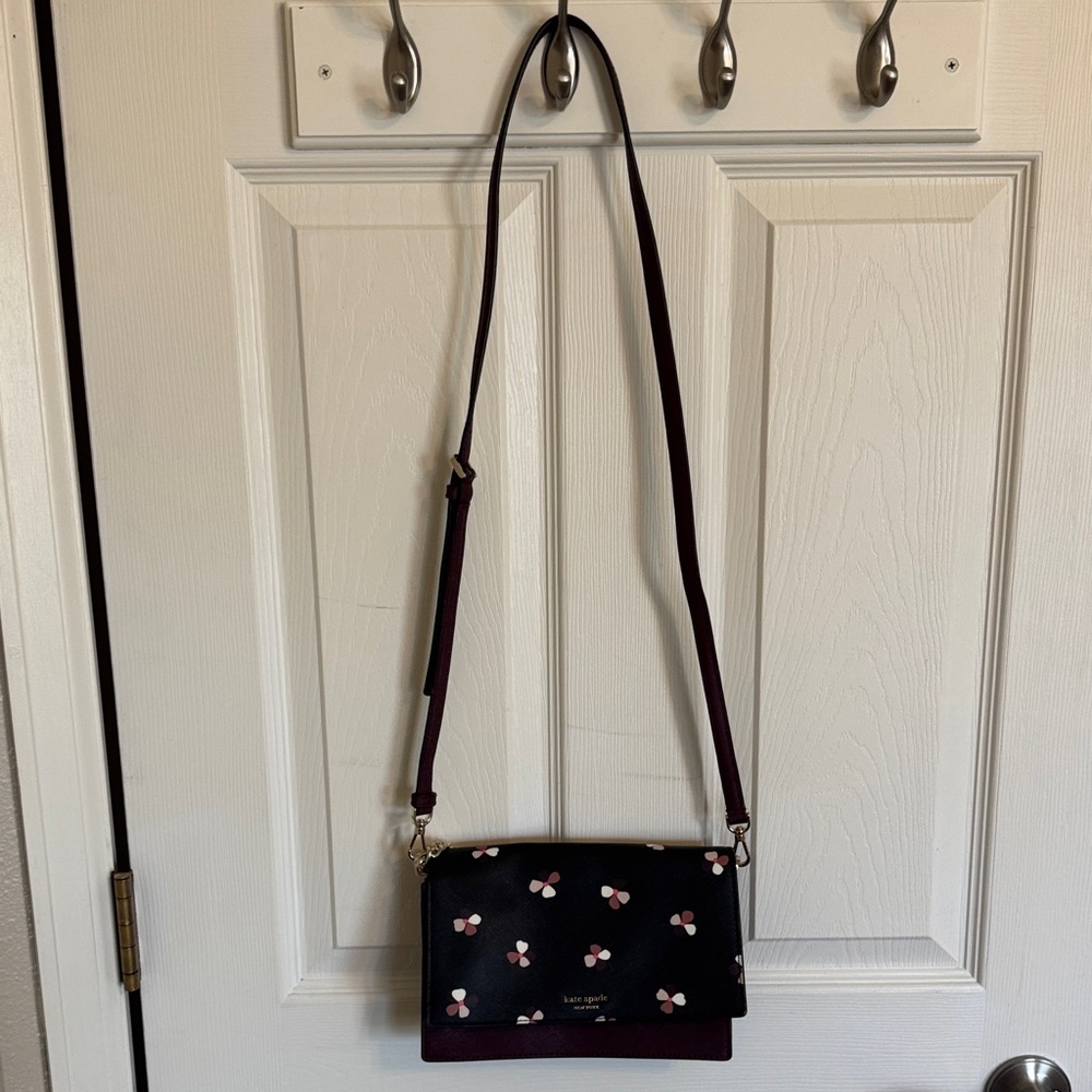 Kate Spade Black Crossbody Bag with Pink Accents